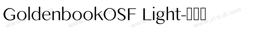 GoldenbookOSF Light字体转换